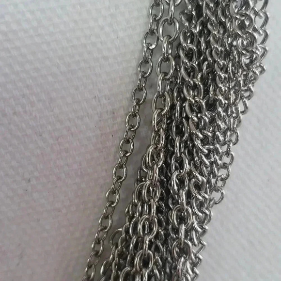 Multi Strand Blue Stone Statement Necklace - Picture 3 of 4